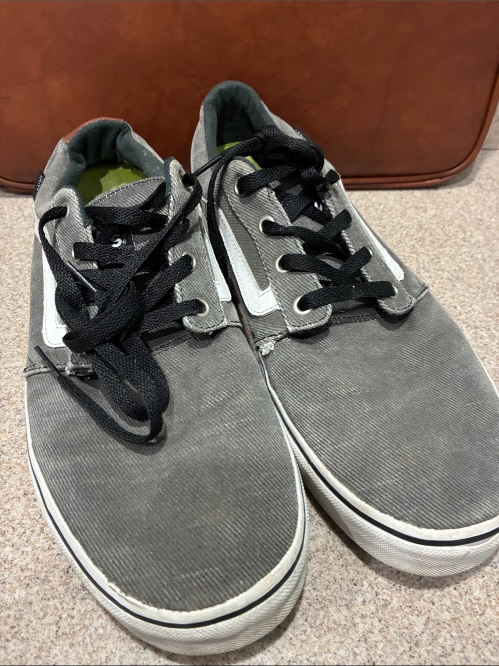 Vans Men’s Gray Canvas Low-Top Sneakers Size 13